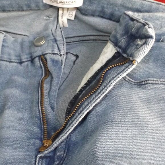 GOOD AMERICAN Jeans, 8/29, Light Wash, Good straight, Ankle, Zipper fly, Pockets - Picture 9 of 15